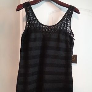 New w/tags BB Dakota JACK S lace trim black dress